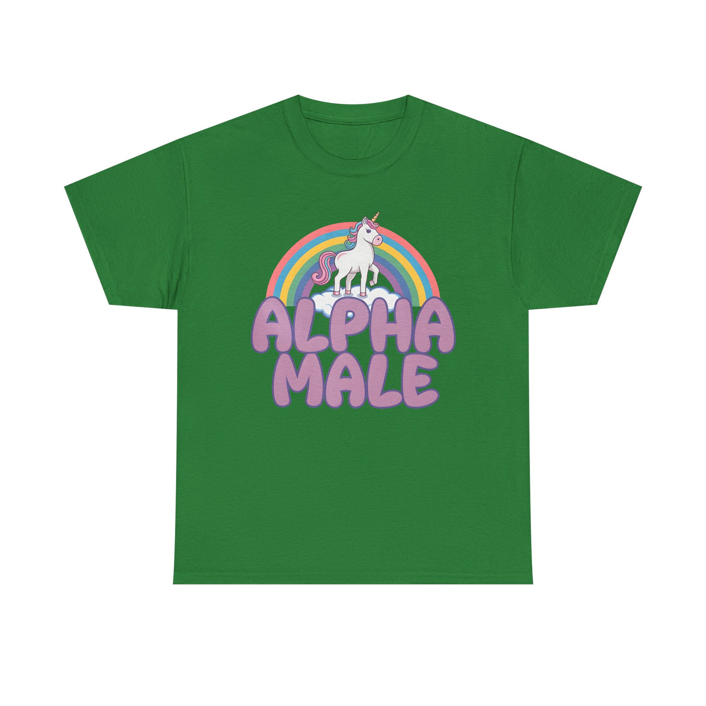 Funny Tee - Funny Alpha Male Unicorn Rainbow T-Shirt