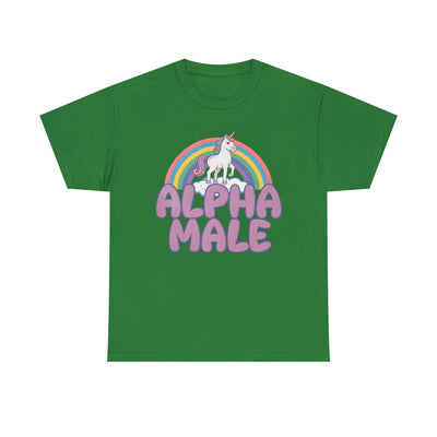 Funny Tee - Funny Alpha Male Unicorn Rainbow T-Shirt