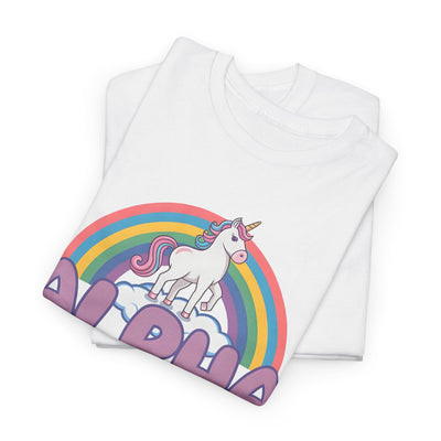 Funny Tee - Funny Alpha Male Unicorn Rainbow T-Shirt