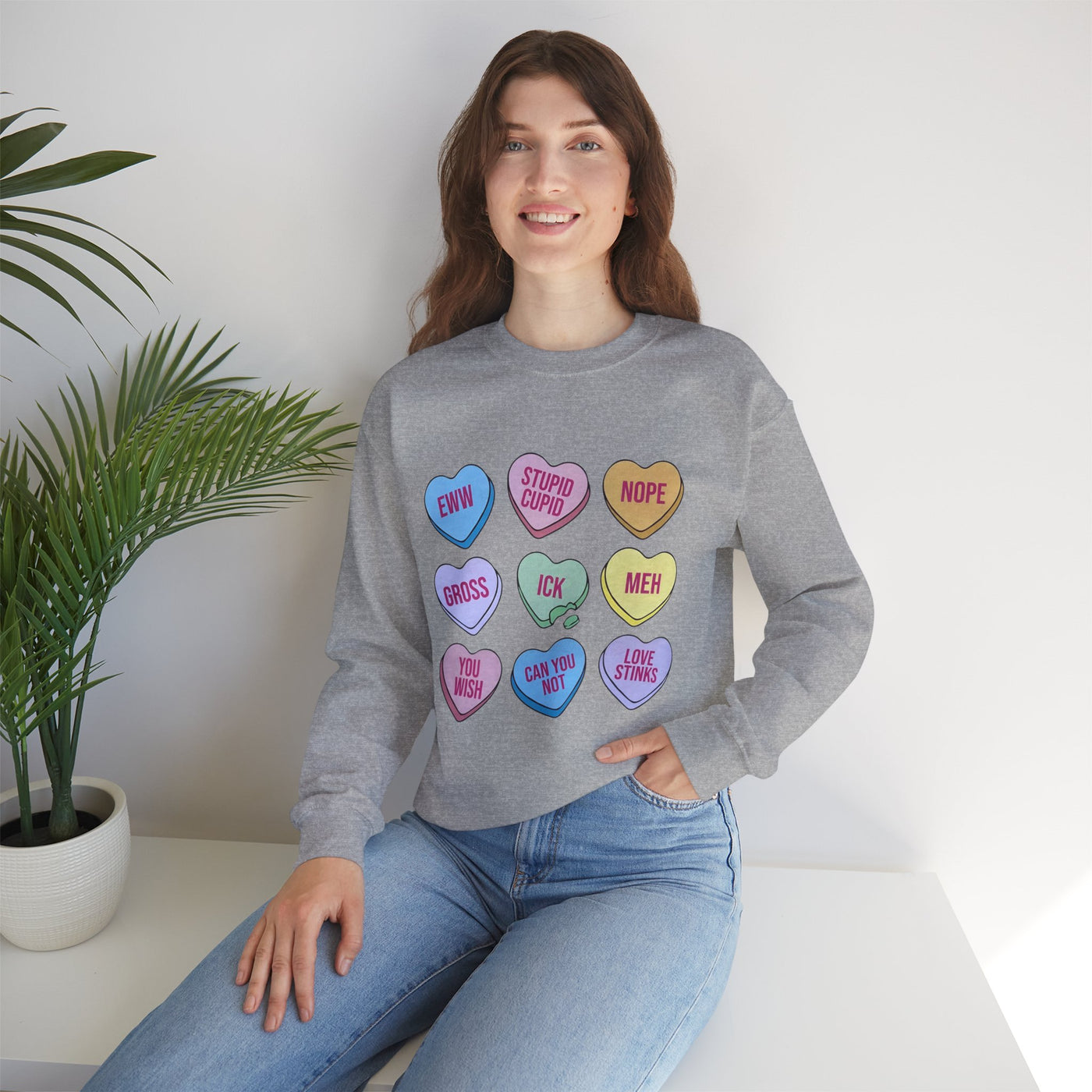 Anti-Valentine Candy Hearts Sweatshirt