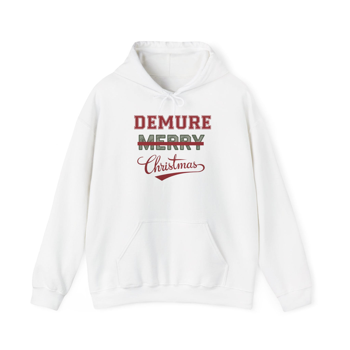 Merry Christmas Hoodie - with Demure Design