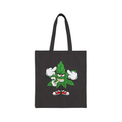 Cool Cannabis Leaf Cotton Canvas Tote Bag - Eco-Friendly & Stylish