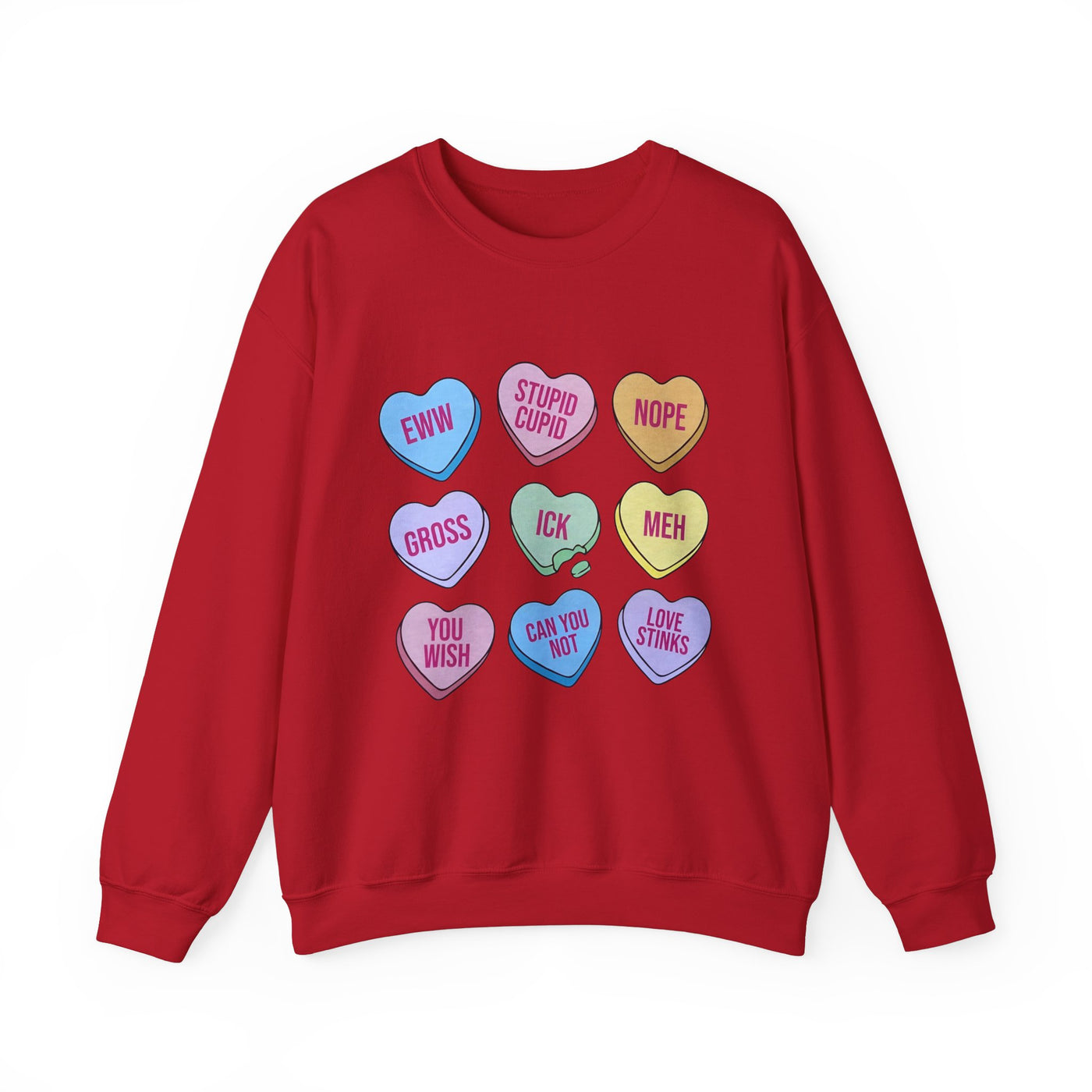 Anti-Valentine Candy Hearts Sweatshirt