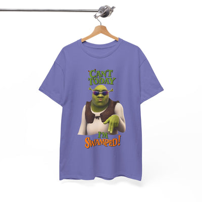 Humorous Shrek Tee - "Can't Today, I'm Swamped!"