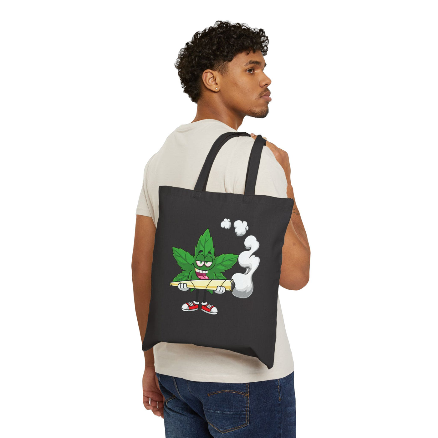 Funny Cannabis Leaf Tote Bag -  Canvas Shopper