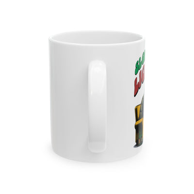 Slow Down Light Up Mug – Funny Weed and Pizza Lover Coffee Cup