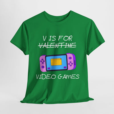 'V is for Video Games' Valentine's Gamer Shirt