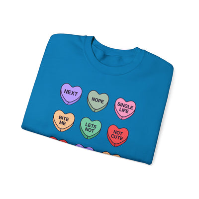 Sarcastic Candy Hearts, Funny Anti Valentines Day Shirt, Sarcasm Conversation Hearts, Anti Love Tee, Snarky Candy Hearts, Valentines Candy