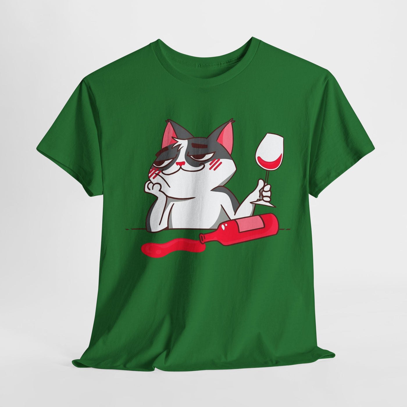 Chill Cat Wine Tee | Cute Cat Graphic T-Shirt for Pet Lovers