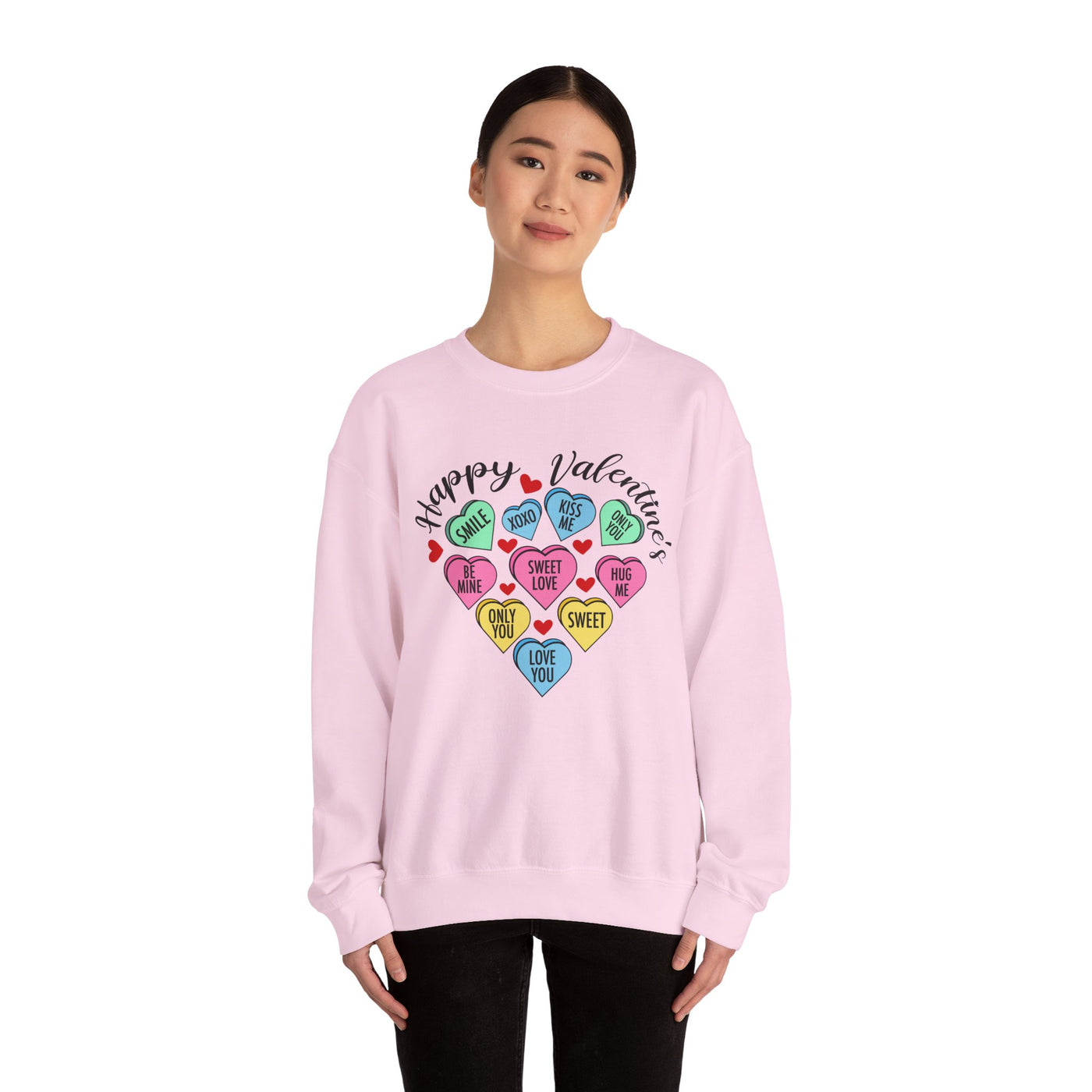 Happy Valentine's Day Heart Crewneck Sweatshirt