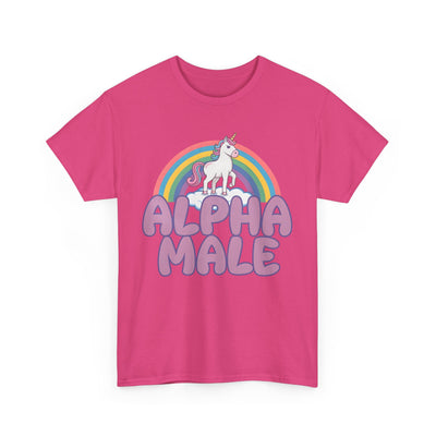 Funny Tee - Funny Alpha Male Unicorn Rainbow T-Shirt