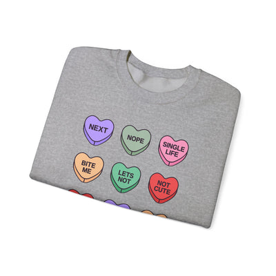 Sarcastic Candy Hearts, Funny Anti Valentines Day Shirt, Sarcasm Conversation Hearts, Anti Love Tee, Snarky Candy Hearts, Valentines Candy