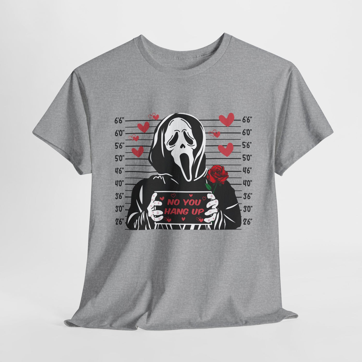 Horror Movie Valentine's Mugshot Tee – Featuring Ghost Face