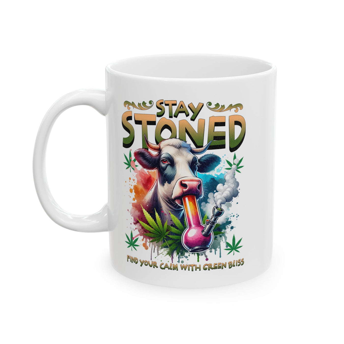 Chill Vibes Stoned Cow Mug | 11oz & 15oz | Perfect for Coffee & Tea Lovers