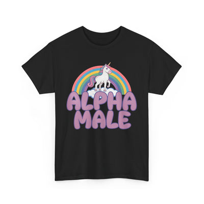 Funny Tee - Funny Alpha Male Unicorn Rainbow T-Shirt