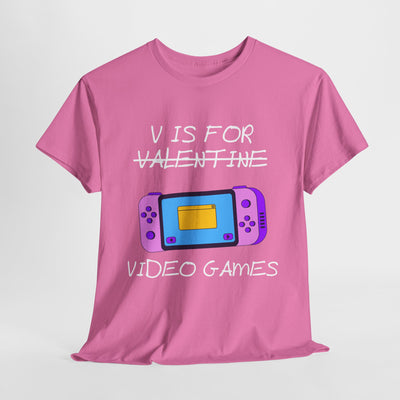 'V is for Video Games' Valentine's Gamer Shirt