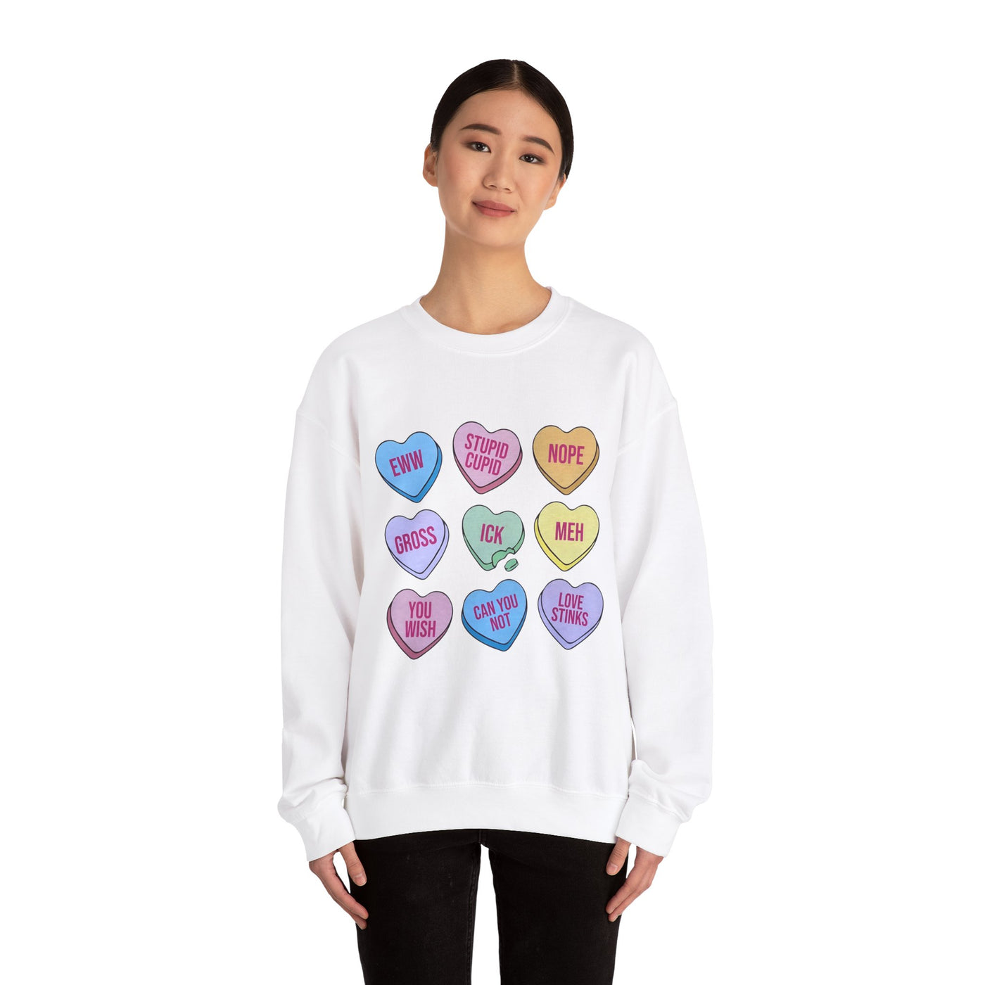 Anti-Valentine Candy Hearts Sweatshirt