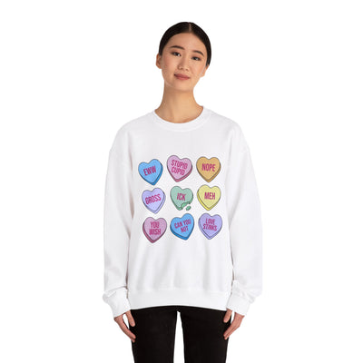 Anti-Valentine Candy Hearts Sweatshirt