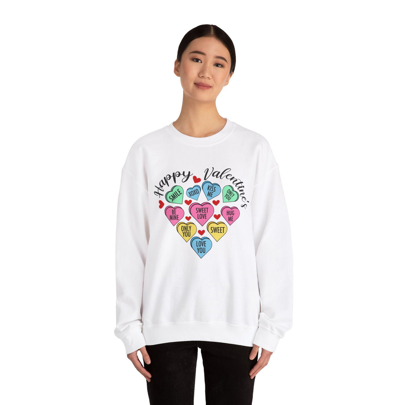 Happy Valentine's Day Heart Crewneck Sweatshirt