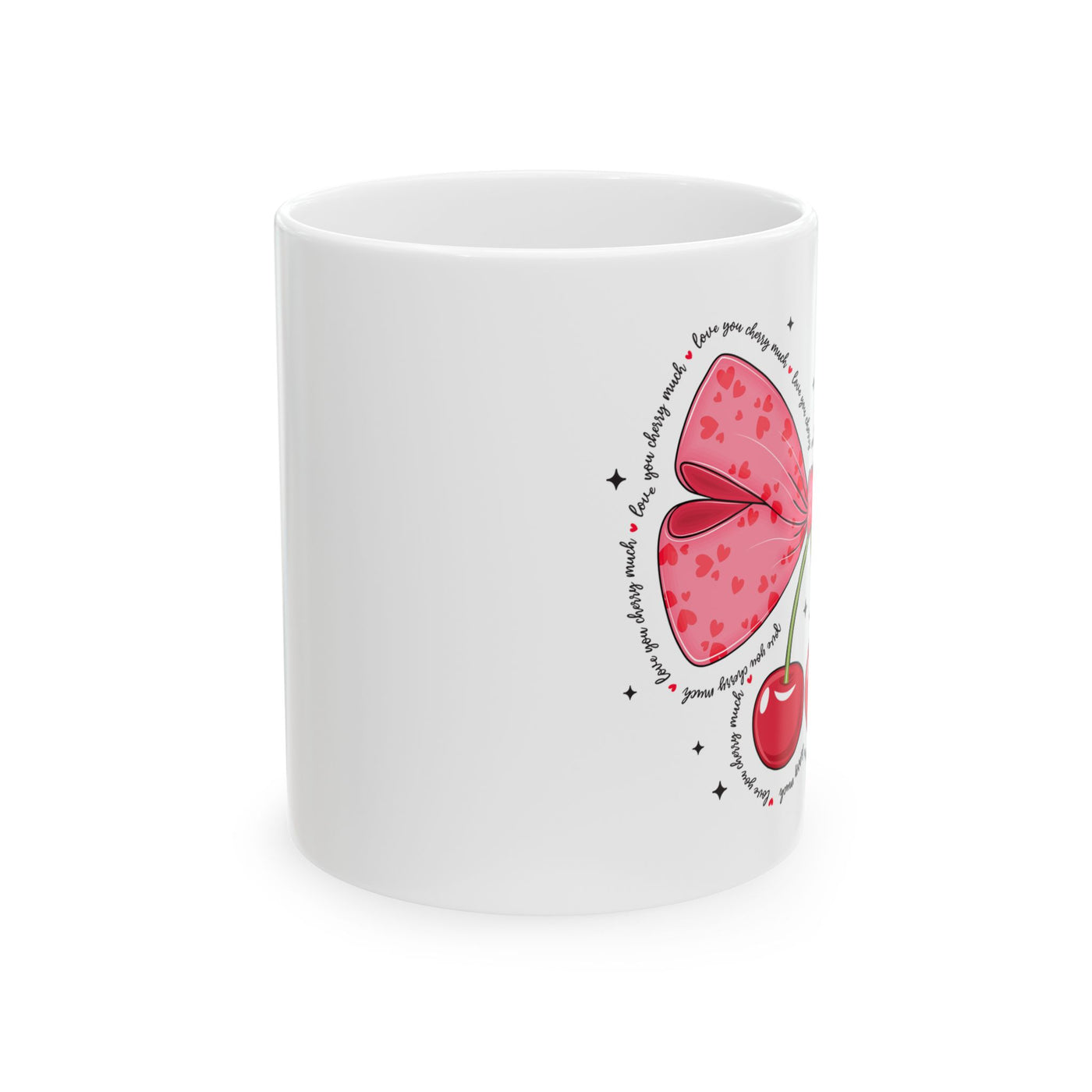 Cherry Bow Valentine Girl Mug - Perfect for Valentine's Day & Everyday Gifts