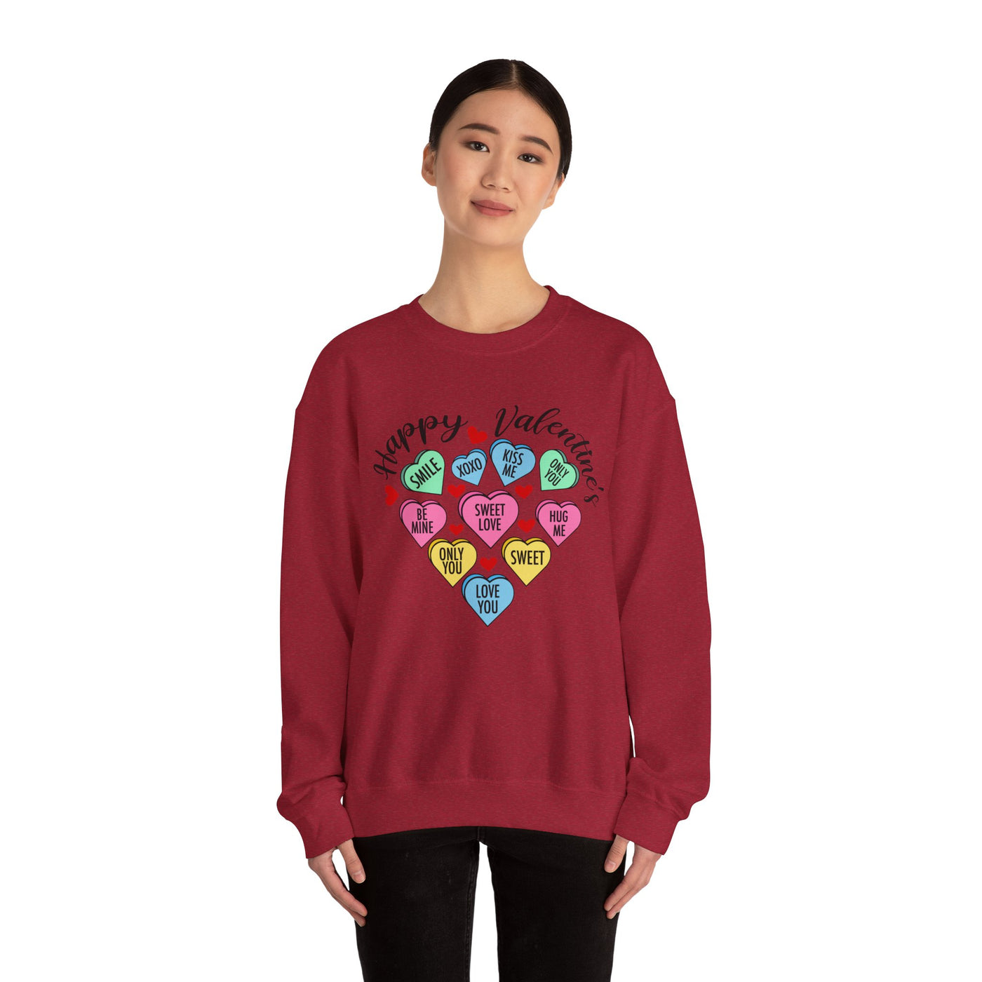 Happy Valentine's Day Heart Crewneck Sweatshirt