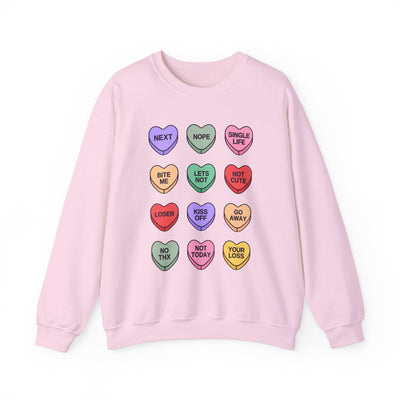 Sarcastic Candy Hearts, Funny Anti Valentines Day Shirt, Sarcasm Conversation Hearts, Anti Love Tee, Snarky Candy Hearts, Valentines Candy