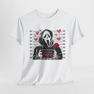 Horror Movie Valentine's Mugshot Tee – Featuring Ghost Face