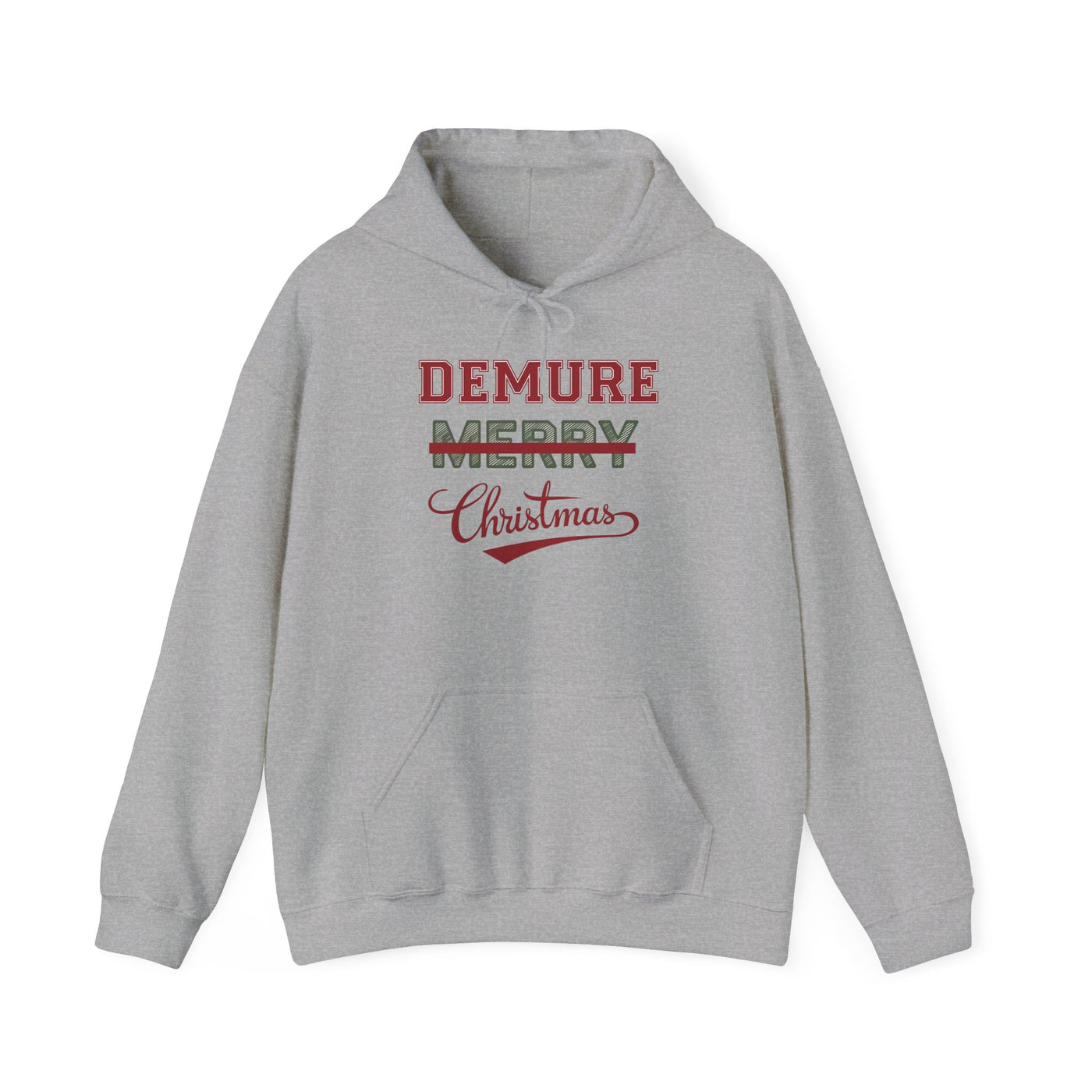 Merry Christmas Hoodie - with Demure Design