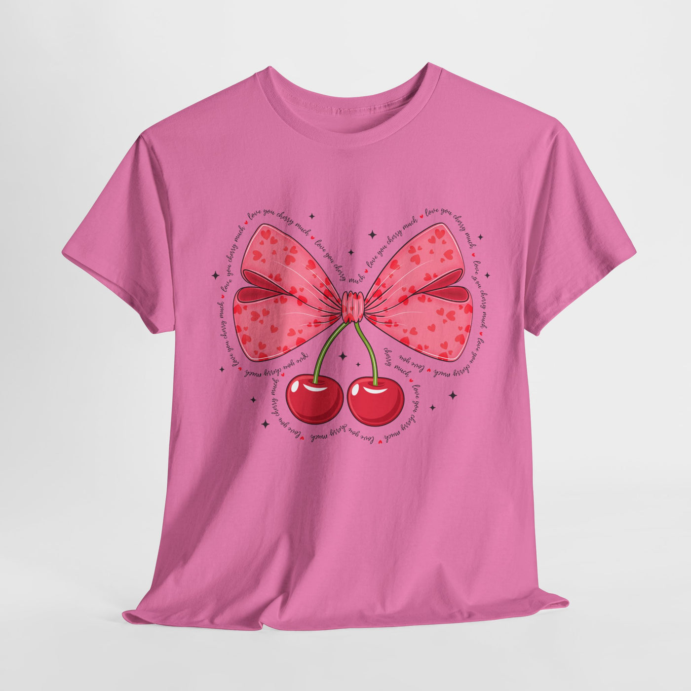 Cute Cherry Bow  Tee - Fun Graphic T-Shirt for Summer