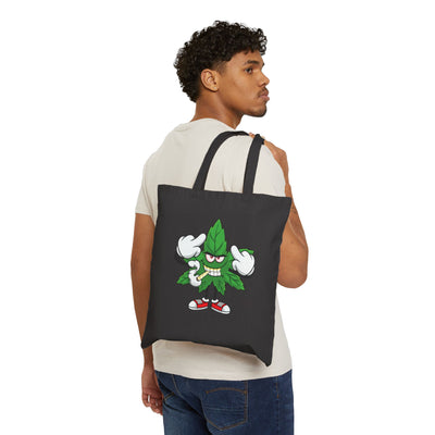 Cool Cannabis Leaf Cotton Canvas Tote Bag - Eco-Friendly & Stylish