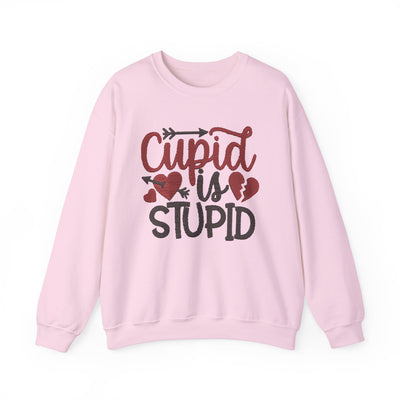 Funny Cupid is Stupid Crewneck Sweatshirt for Valentine's Day