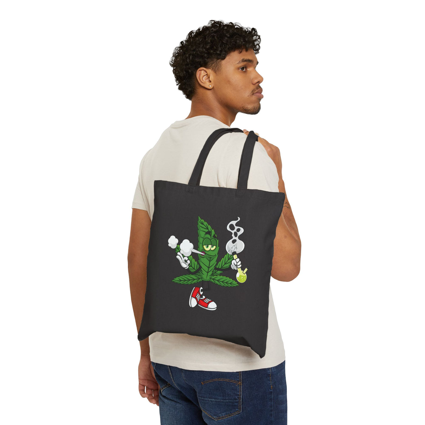 Funny Cannabis Leaf Tote Bag | Eco-Friendly Cotton Carry-All