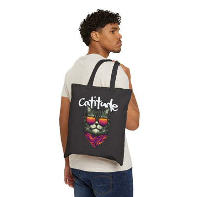 Stylish Cat Sunglasses Tote Bag | Attitude