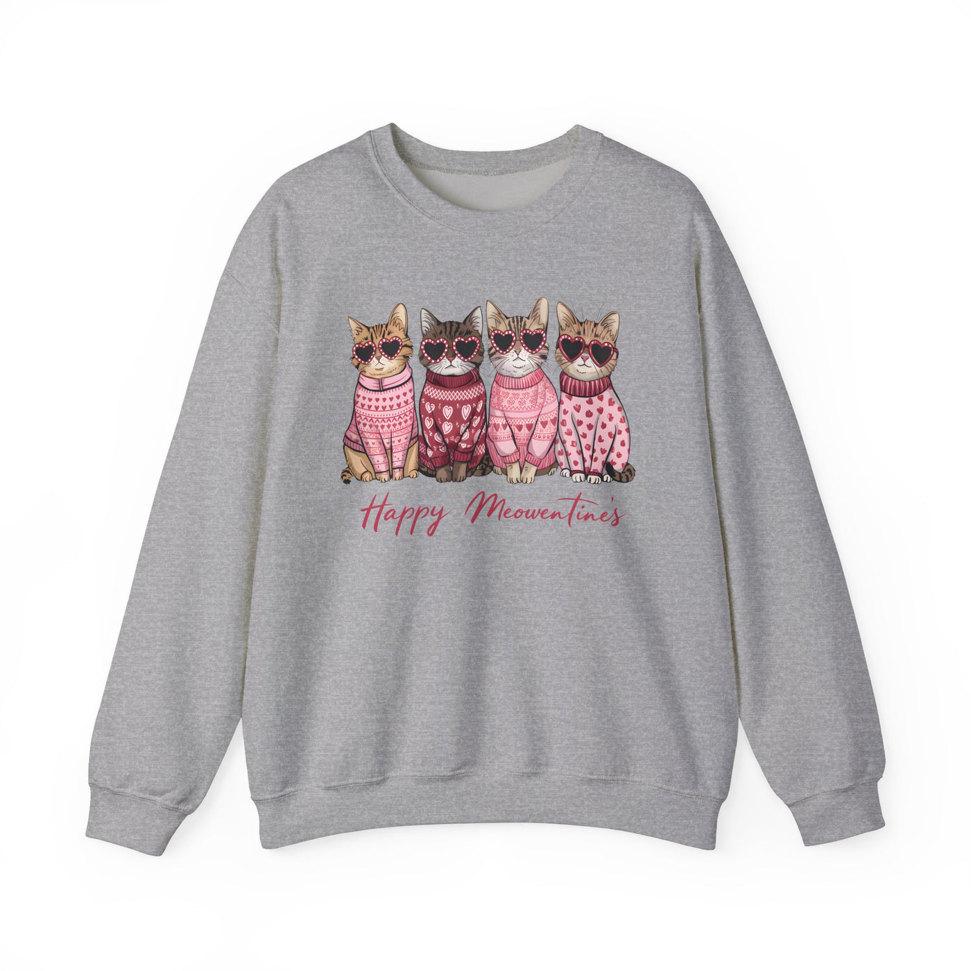 Happy Meowentines! ❤️🐈🐈‍⬛😻 sweatshirt for Valentine's Day  for Cat Lovers