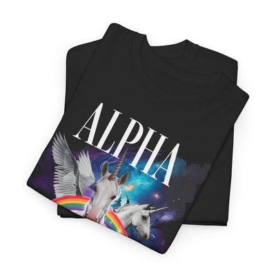 Alpha Male Unicorn Graphic Tee - Fun Shirt