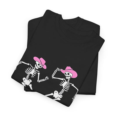 Halloween Tee - Skeleton Dancing "All Things Go" Graphic Tee for Halloween and Parties