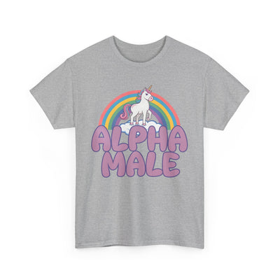 Funny Tee - Funny Alpha Male Unicorn Rainbow T-Shirt