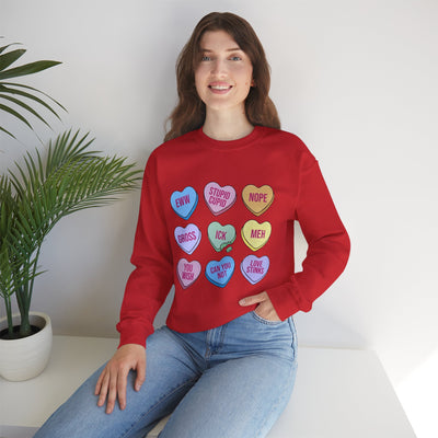 Anti-Valentine Candy Hearts Sweatshirt