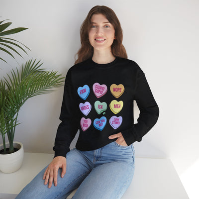 Anti-Valentine Candy Hearts Sweatshirt