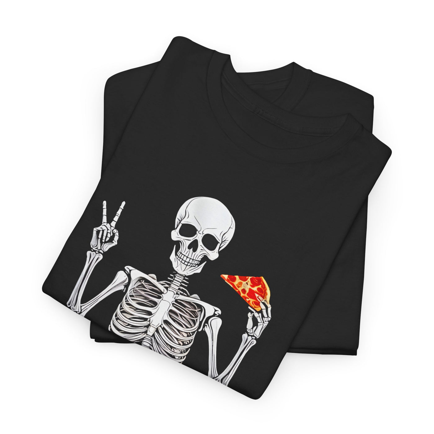 Rest in Pizza Skeleton - Funny Halloween Tee