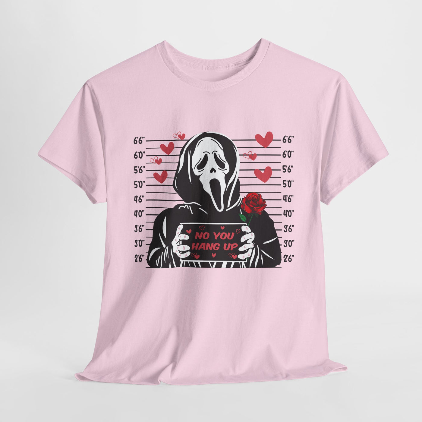 Horror Movie Valentine's Mugshot Tee – Featuring Ghost Face