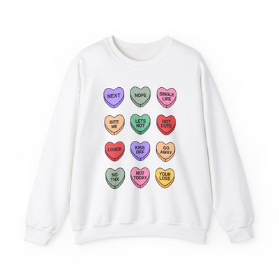 Sarcastic Candy Hearts, Funny Anti Valentines Day Shirt, Sarcasm Conversation Hearts, Anti Love Tee, Snarky Candy Hearts, Valentines Candy