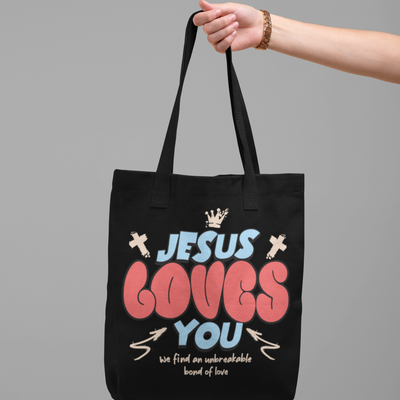 Jesus Loves You Tote Bag – Inspirational Christian Gift