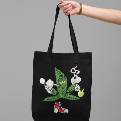 Funny Cannabis Leaf Tote Bag | Eco-Friendly Cotton Carry-All