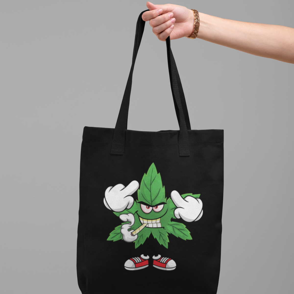 Cool Cannabis Leaf Cotton Canvas Tote Bag - Eco-Friendly & Stylish