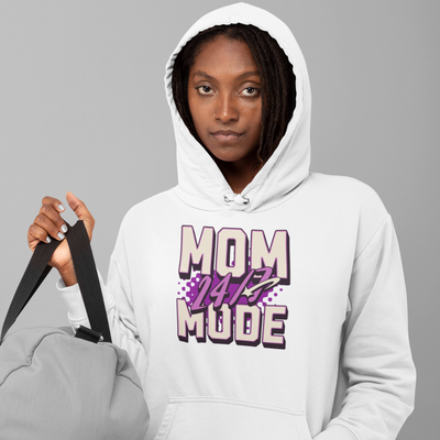 Mom Mode Hooded Sweatshirt | Comfy Casual Wear for Moms